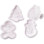 Creativ company uitsteekvormen met stempel kerst, 4st.
