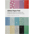 Creativ company glitterpapier blok, a4, vel 210x297 mm, 150 gr, 30 vel 1 stuk