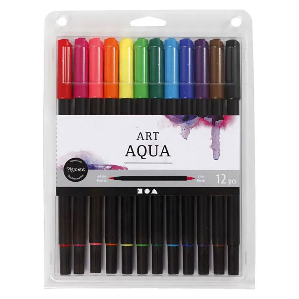 Creative company aquarel marker standaard kleuren, 12st.