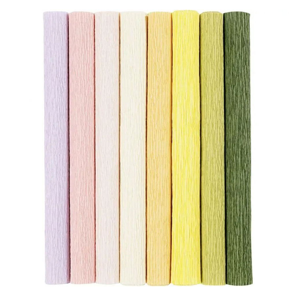 Creativ company crêpepapier, vel 25x60 cm, crêpe-verhouding: 180%, 105 gr, pastelkleuren, 8 vel 1 doos