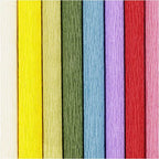 Creativ company crêpepapier, vel 25x60 cm, crêpe-verhouding: 180%, 105 gr, standaardkleuren, 8 vel 1 doos