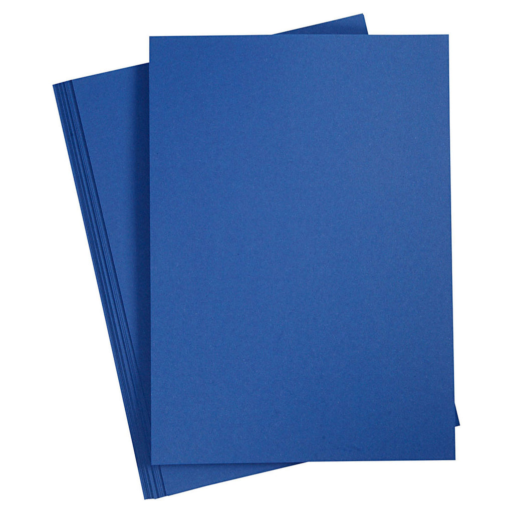 Creativ company gekleurd karton, a4, vel 210x297 mm, 180 gr, donkerblauw, 20 vel 1 doos