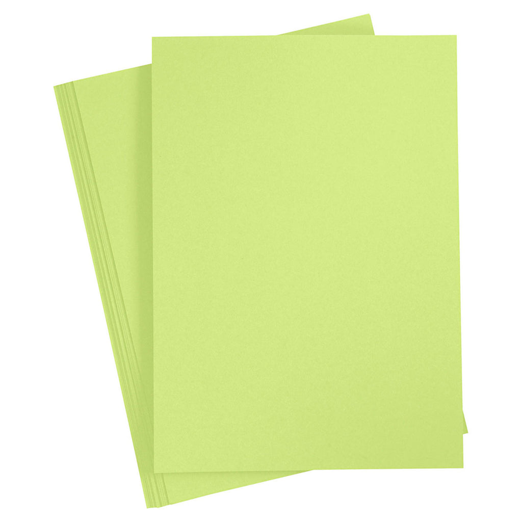 Gekleurd karton, a4, vel 210x297 mm, 180 gr, lichtgroen, 20 vel 1 doos