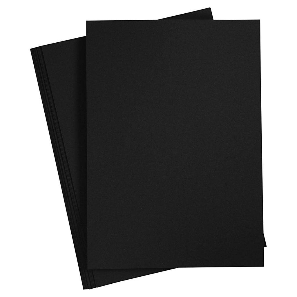 Creativ company gekleurd karton, a4, vel 210x297 mm, 180 gr, zwart, 20 vel 1 doos