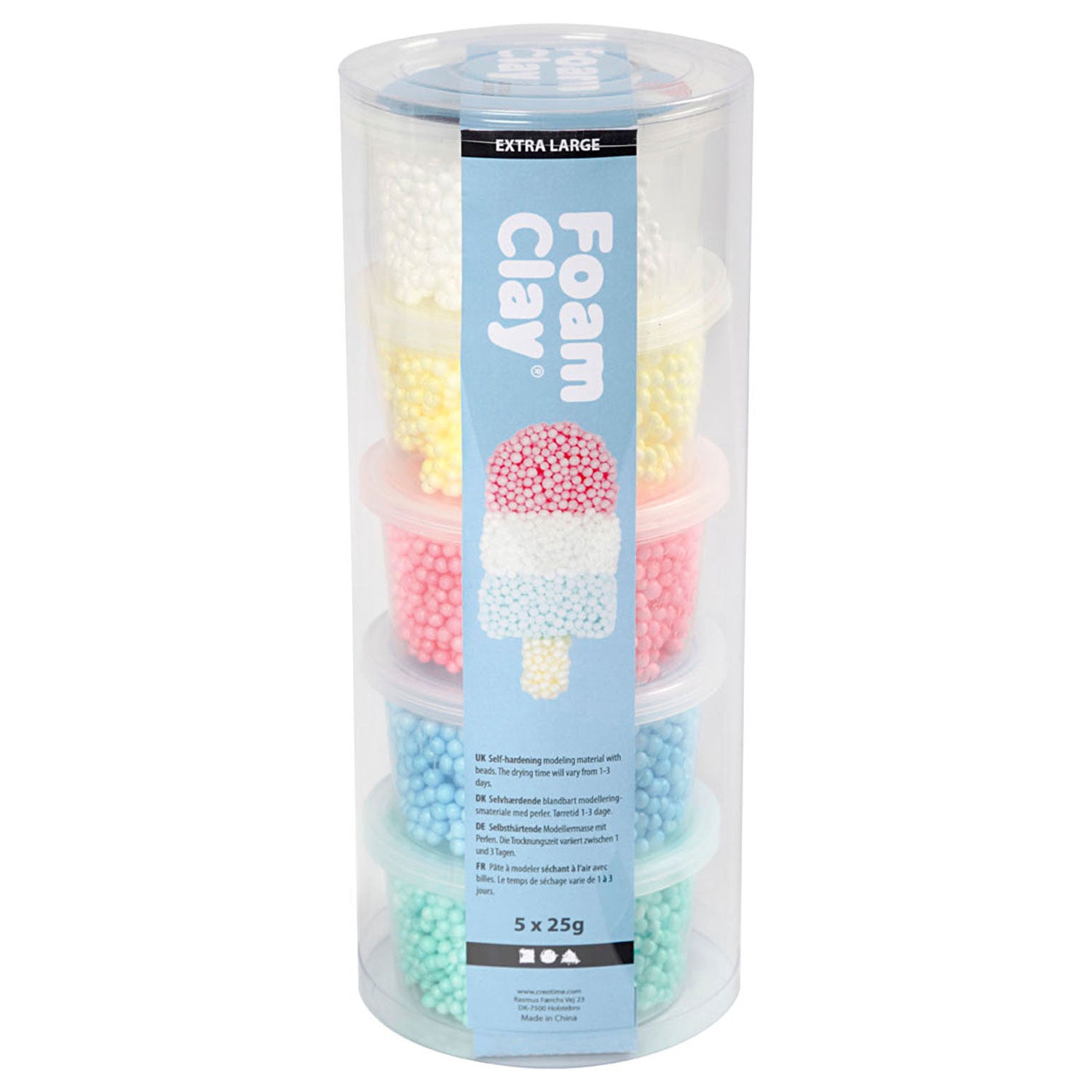 Creativ company foam clay extra large, 5 kleuren