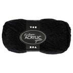 Creativ company acrylgaren, zwart, 50gr, 80m
