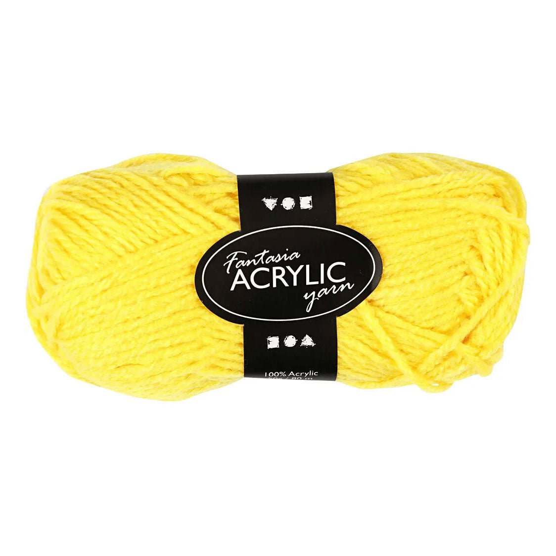 Creativ company acrylgaren geel 50gr, 80m