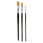 Creativ company gold line penselen, afm 2+8+12, l: 16,5-19 cm, b: 3-12 mm, plat, 3 stuk 1 doos