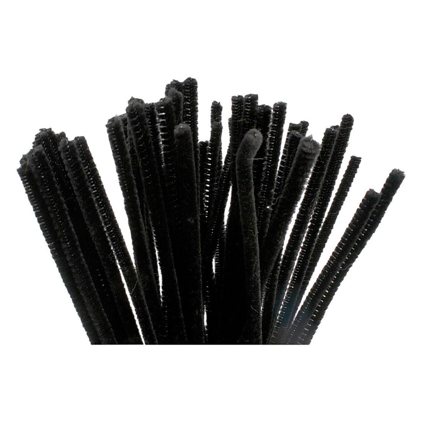 Creativ company chenille zwart 30cm, 50st.