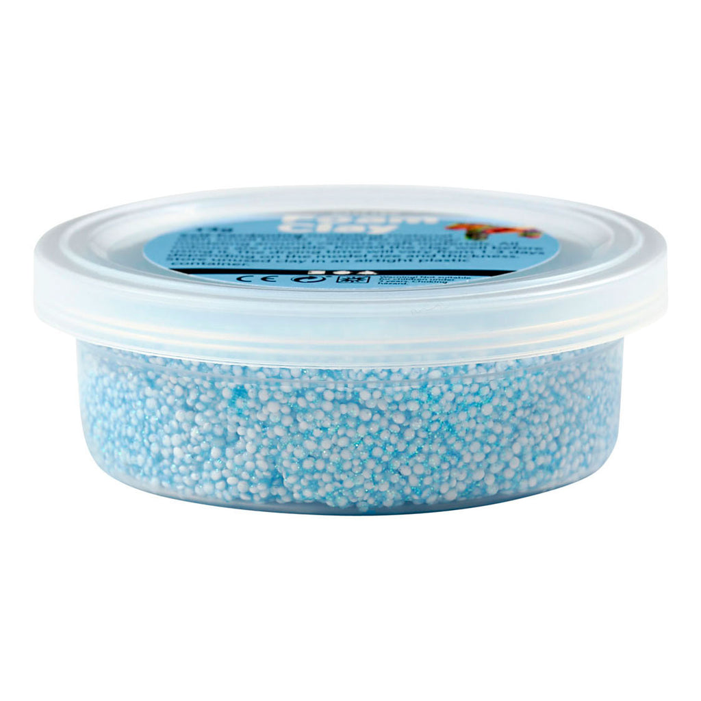 Foam clay pastel kleuren glitter, 6x14gr.