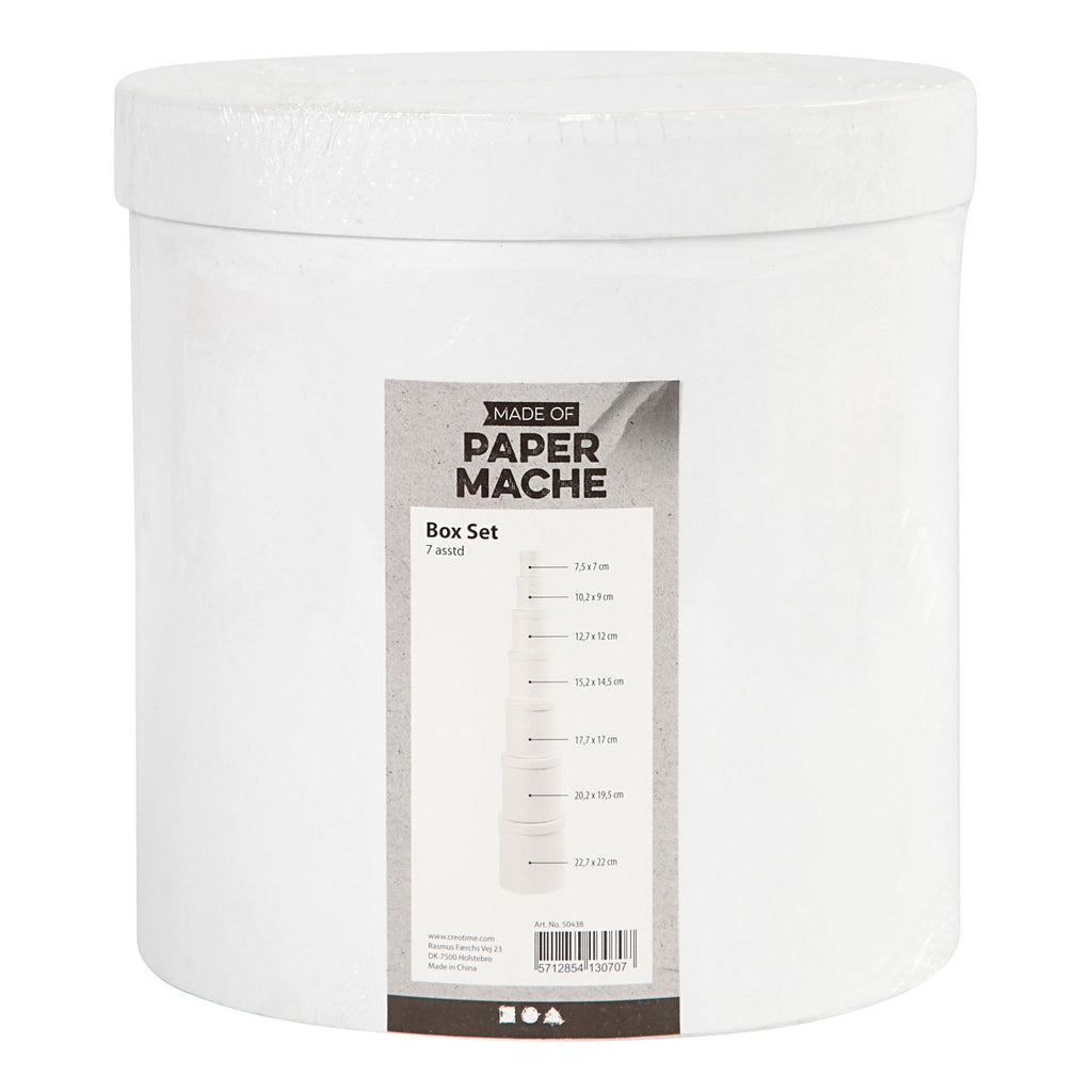 Creativ company ronde dozen wit, 7st.