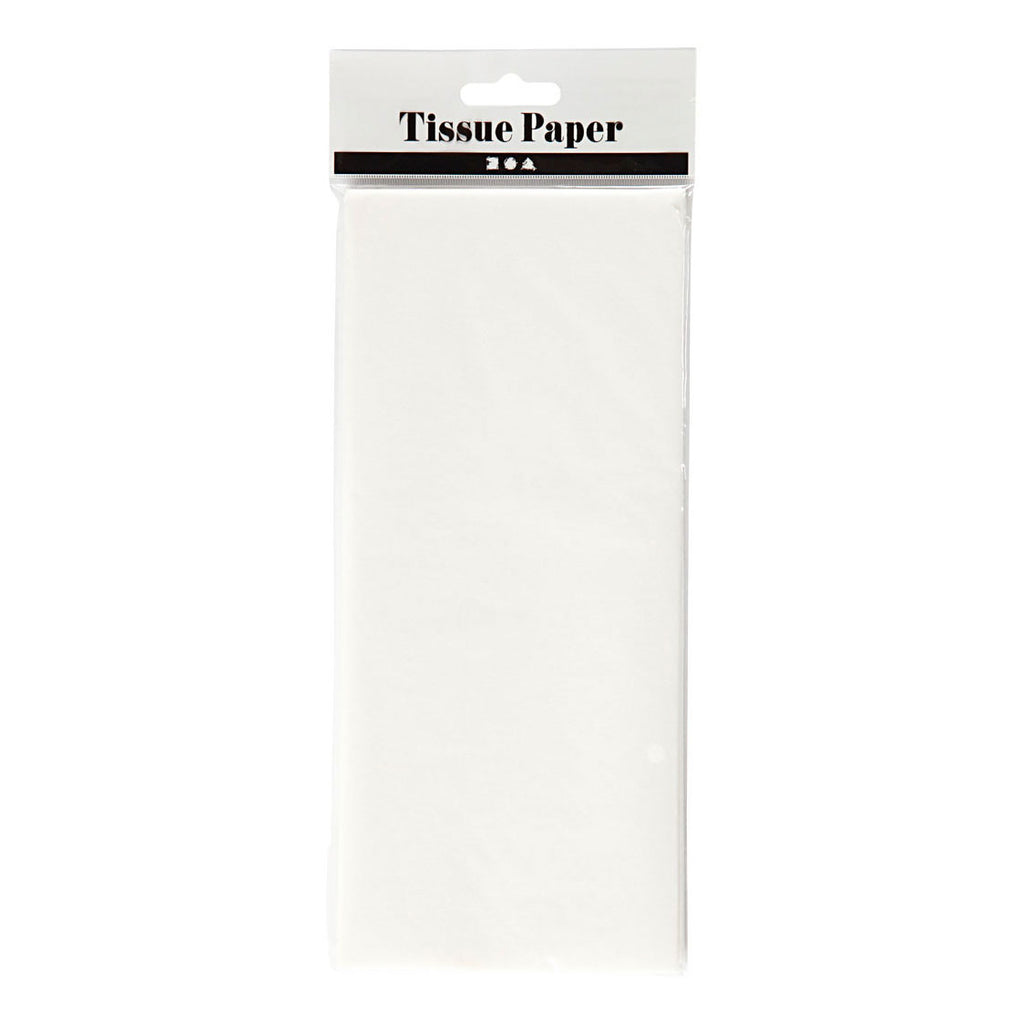 Creativ company tissuepapier, vel 50x70 cm, 17 gr, wit, 10 vel 1 doos