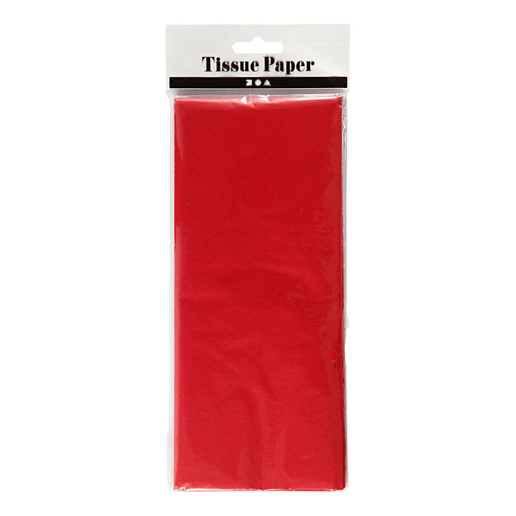 Creativ company tissuepapier, vel 50x70 cm, 17 gr, rood, 10 vel 1 doos