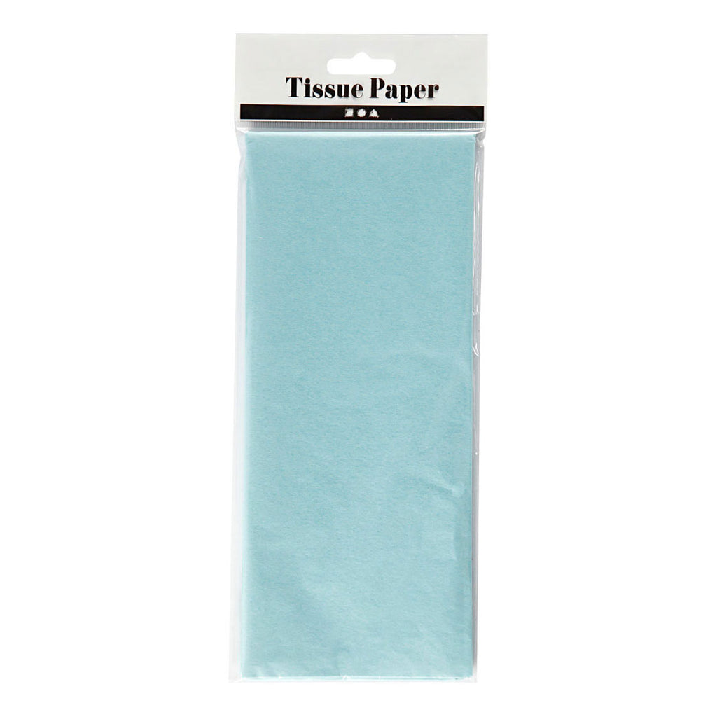 Tissuepapier, vel 50x70 cm, 17 gr, lichtblauw, 10 vel 1 doos