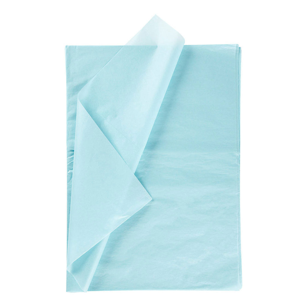 Tissuepapier, vel 50x70 cm, 17 gr, lichtblauw, 10 vel 1 doos