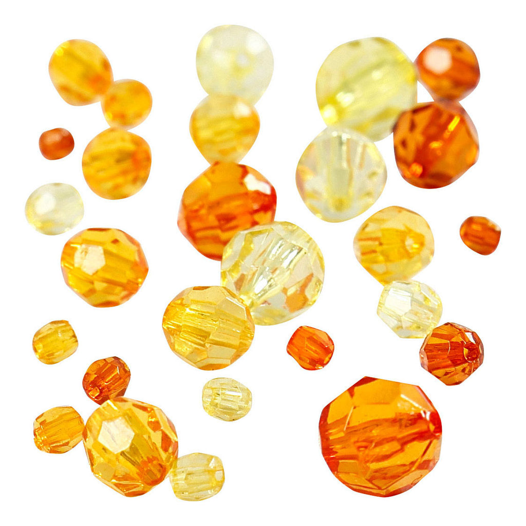 Creativ company facetkralen mix geel, 45 gram