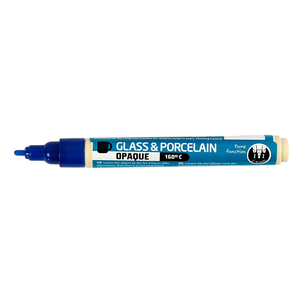 Creativ company glas- en porseleinstift dekkend - donkerblauw