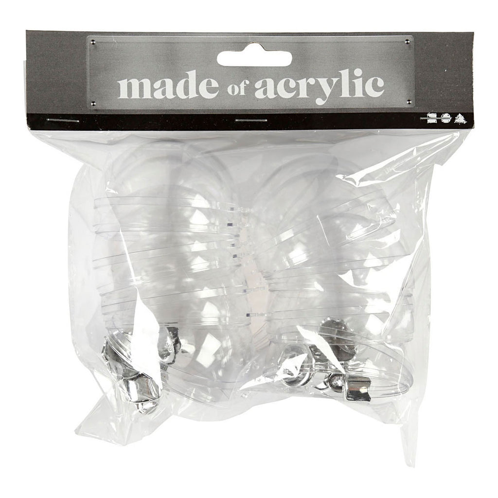 Creativ company deco ballen transparant 6cm, 8st.