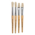 Creativ company kwasten voor kinderen, afm 15, l: 18,5+19,5 cm, b: 11+17 mm, plat,rond, 4 stuk 1 doos