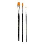 Creativ company gold line penselen, afm 1+4+8+12+18, l: 17-19 cm, b: 1-7 mm, rond, 5 stuk 1 doos