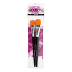 Gold line penselen, afm 16+20, l: 19-20 cm, b: 17-24 mm, plat, 2 stuk 1 doos