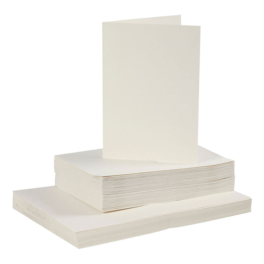 Creativ company kaarten en enveloppen, afmeting kaart 10,5x15 cm, afmeting envelop 11,5x16,5 cm, 110+220 gr, off-white, 50 set 1 doos