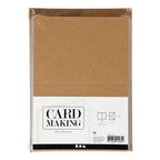 Creativ company kaarten en enveloppen, afmeting kaart 10,5x15 cm, afmeting envelop 11,5x16,5 cm, 120+240 gr, naturel, 50 set 1 doos