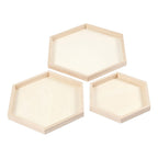 Creativ company houten dienbladen divers, set van 3