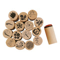 Creativ company deco art stempels bloemen en bladeren, 15dlg.