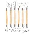 Kleilusgereedschappen, ronde kanten, l: 20 cm, 6 stuk 1 doos