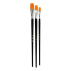 Gold line penselen, afm 12+16+20, l: 30-33 cm, b: 12-20 mm, plat, 3 stuk 1 doos