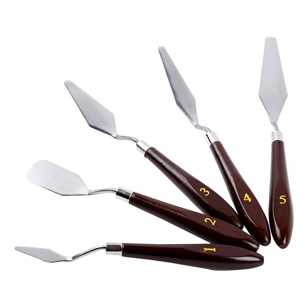 Creativ company paletmessen set, l: 17-23 cm, b: 1,5-2,5 cm, 5 stuk 1 doos