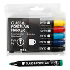 Creativ company glas- en porseleinstiften, 6st.
