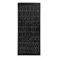 Stickers, grote hoofdletters, vel 10x23 cm, zwart, 1 vel