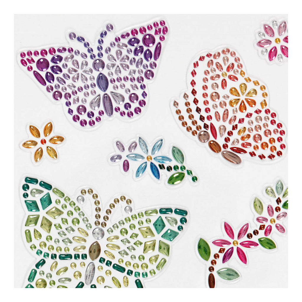 Creativ company diamant stickers vlinder, 1 vel