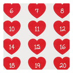 Creativ company stickers hart met cijfer, 1 vel