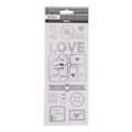 Creativ company stickers zilver love, 1 vel