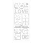 Creativ company stickers zilver love, 1 vel