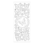 Creativ company stickers zilver vlinders, 1 vel