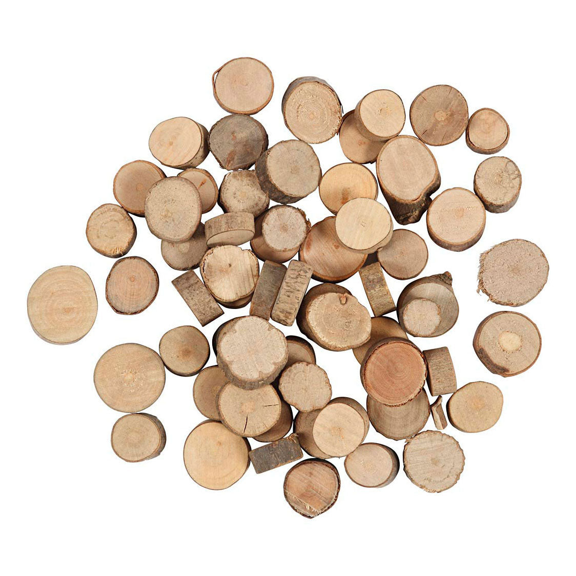Creativ company houten schijf 10-50 mm, 25 gram
