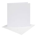 Kaarten en enveloppen, afmeting kaart 15,2x15,2 cm, afmeting envelop 16x16 cm, 230 gr, wit, 4 set 1 doos