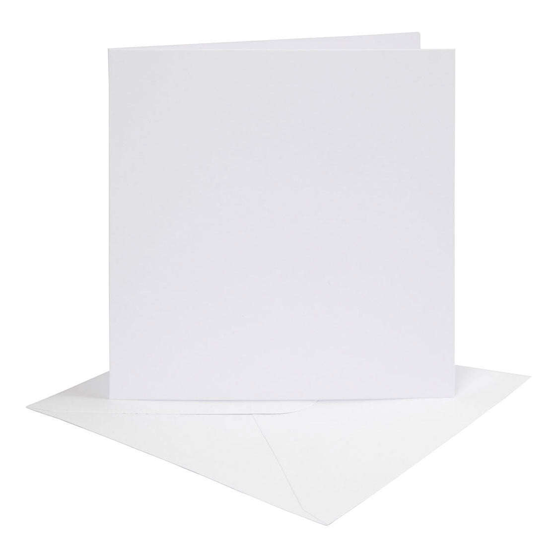 Kaarten en enveloppen, afmeting kaart 15,2x15,2 cm, afmeting envelop 16x16 cm, 230 gr, wit, 4 set 1 doos