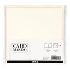 Kaarten en enveloppen, afmeting kaart 15,2x15,2 cm, afmeting envelop 16x16 cm, 220 gr, off-white, 4 set 1 doos