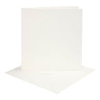 Kaarten en enveloppen, afmeting kaart 15,2x15,2 cm, afmeting envelop 16x16 cm, 220 gr, off-white, 4 set 1 doos