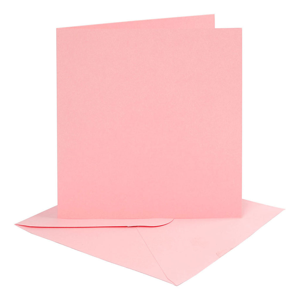 Creativ company kaarten en enveloppen roze, 4st.