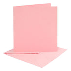 Creativ company kaarten en enveloppen roze, 4st.