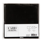 Kaarten en enveloppen, afmeting kaart 15,2x15,2 cm, afmeting envelop 16x16 cm, 230 gr, zwart, 4 set 1 doos