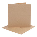 Kaarten en enveloppen, afmeting kaart 15,2x15,2 cm, afmeting envelop 16x16 cm, 230 gr, naturel, 4 set 1 doos