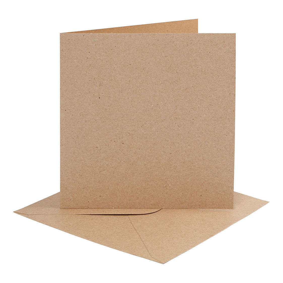 Kaarten en enveloppen, afmeting kaart 15,2x15,2 cm, afmeting envelop 16x16 cm, 230 gr, naturel, 4 set 1 doos