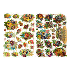 Vintage plaatjes, viooltje, vel 16,5x23,5 cm, 2 vel 1 doos